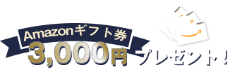 Amazonギフト 3,000円プレゼント！